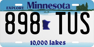 MN license plate 898TUS
