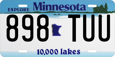 MN license plate 898TUU