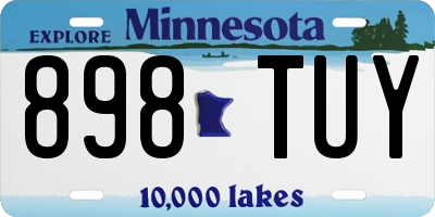 MN license plate 898TUY