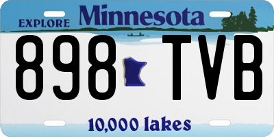 MN license plate 898TVB