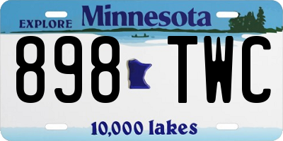 MN license plate 898TWC