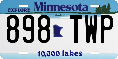 MN license plate 898TWP