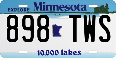 MN license plate 898TWS