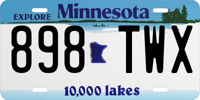 MN license plate 898TWX