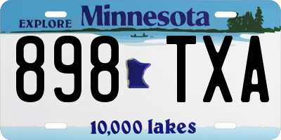 MN license plate 898TXA