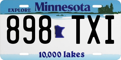 MN license plate 898TXI