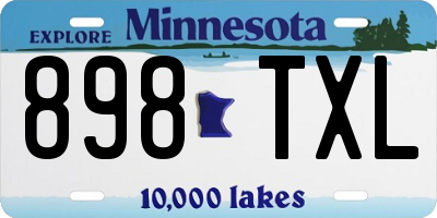 MN license plate 898TXL