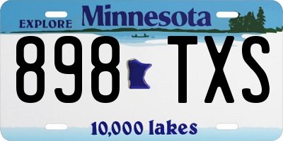 MN license plate 898TXS