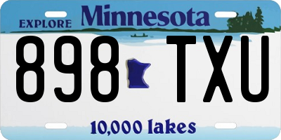 MN license plate 898TXU
