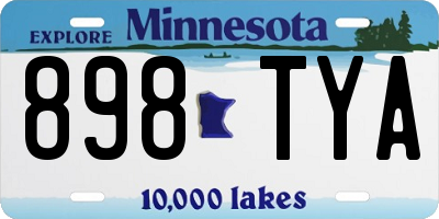 MN license plate 898TYA