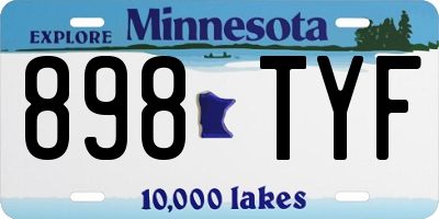 MN license plate 898TYF