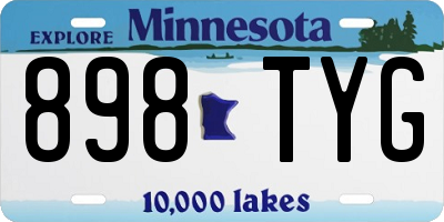MN license plate 898TYG
