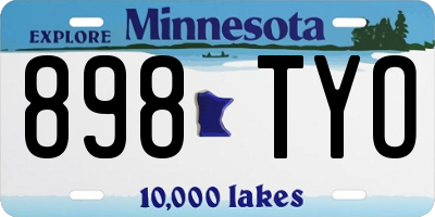 MN license plate 898TYO