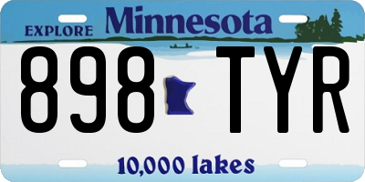 MN license plate 898TYR