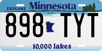 MN license plate 898TYT