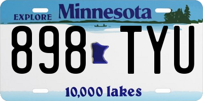 MN license plate 898TYU