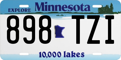 MN license plate 898TZI