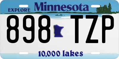 MN license plate 898TZP