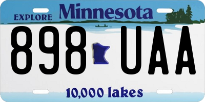 MN license plate 898UAA