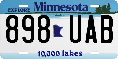 MN license plate 898UAB