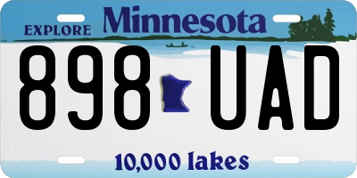 MN license plate 898UAD