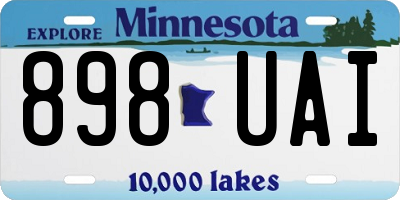 MN license plate 898UAI