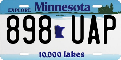 MN license plate 898UAP