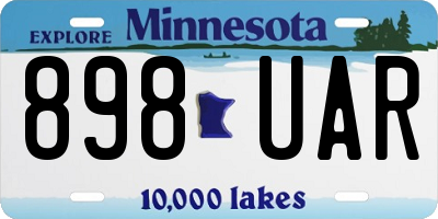MN license plate 898UAR