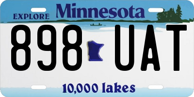 MN license plate 898UAT
