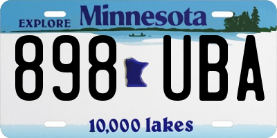 MN license plate 898UBA