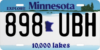 MN license plate 898UBH