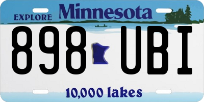 MN license plate 898UBI