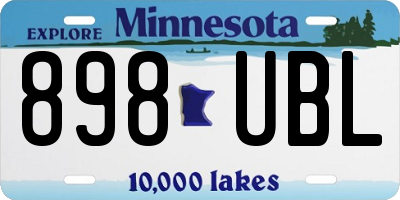 MN license plate 898UBL