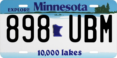 MN license plate 898UBM