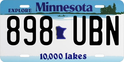 MN license plate 898UBN