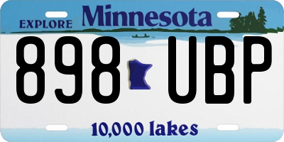 MN license plate 898UBP