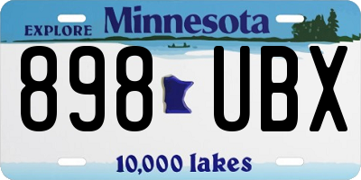 MN license plate 898UBX