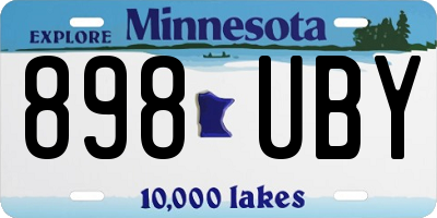 MN license plate 898UBY