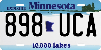 MN license plate 898UCA