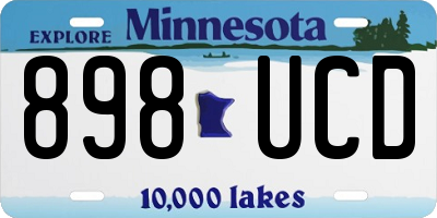 MN license plate 898UCD