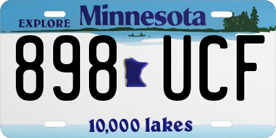 MN license plate 898UCF
