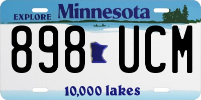 MN license plate 898UCM