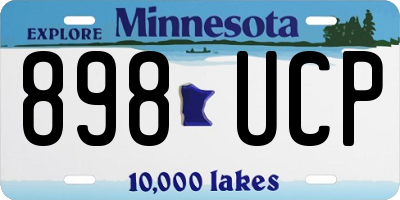 MN license plate 898UCP