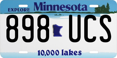 MN license plate 898UCS