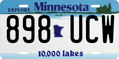 MN license plate 898UCW