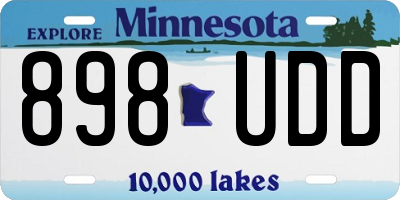 MN license plate 898UDD