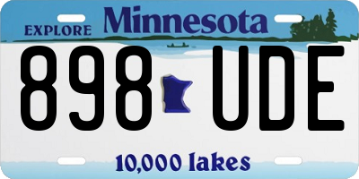 MN license plate 898UDE