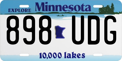 MN license plate 898UDG