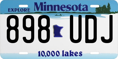 MN license plate 898UDJ