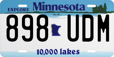 MN license plate 898UDM